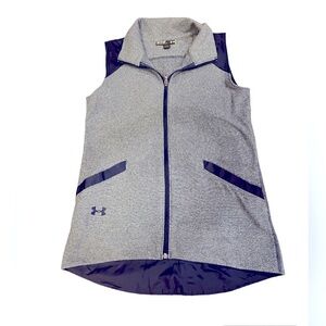 Under Armor Cold Gear Men’s vest size extra small gray and blue Fleece